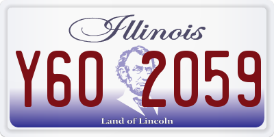 IL license plate Y602059
