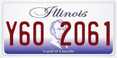 IL license plate Y602061