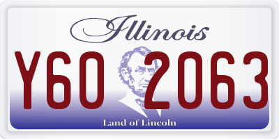 IL license plate Y602063