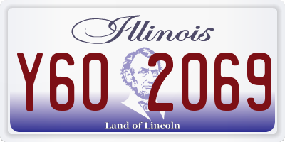 IL license plate Y602069