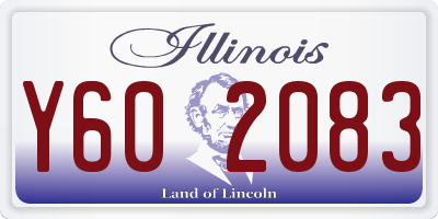 IL license plate Y602083