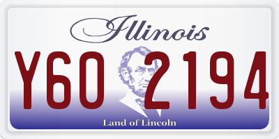 IL license plate Y602194
