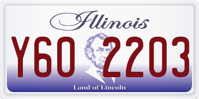 IL license plate Y602203