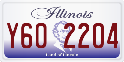 IL license plate Y602204