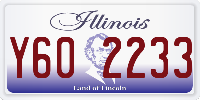 IL license plate Y602233