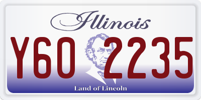 IL license plate Y602235