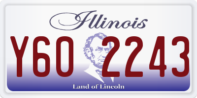 IL license plate Y602243