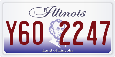 IL license plate Y602247
