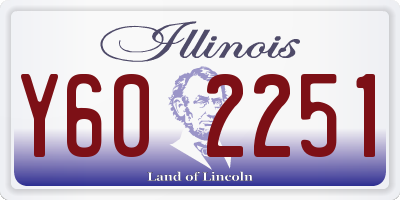 IL license plate Y602251