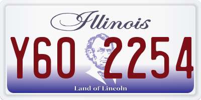 IL license plate Y602254