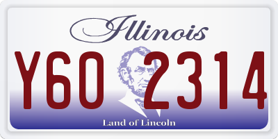 IL license plate Y602314