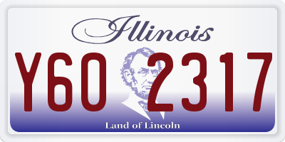 IL license plate Y602317