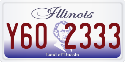 IL license plate Y602333