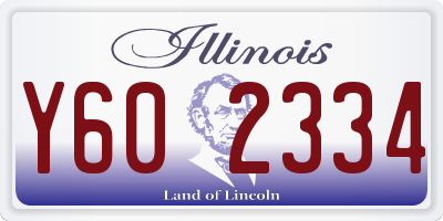 IL license plate Y602334