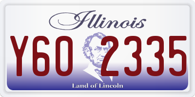 IL license plate Y602335