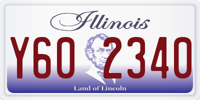 IL license plate Y602340