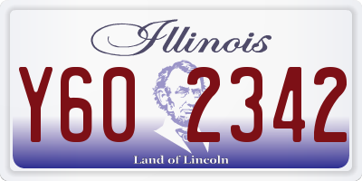 IL license plate Y602342