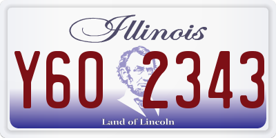 IL license plate Y602343