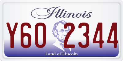 IL license plate Y602344