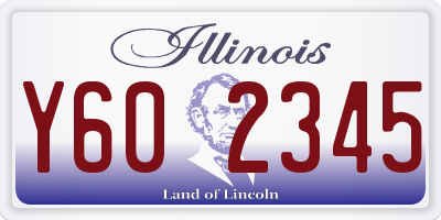 IL license plate Y602345