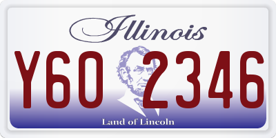 IL license plate Y602346
