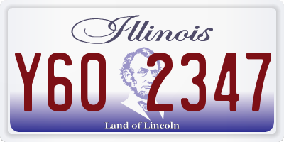 IL license plate Y602347