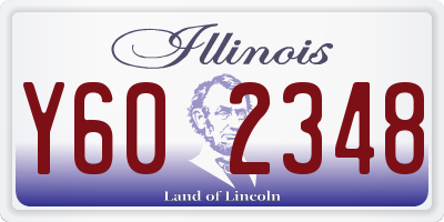 IL license plate Y602348