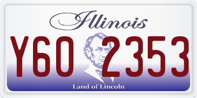 IL license plate Y602353