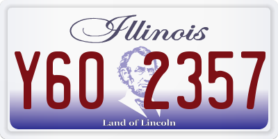 IL license plate Y602357