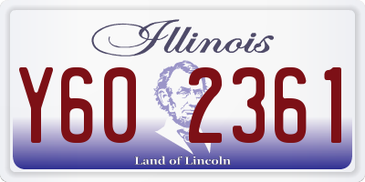 IL license plate Y602361