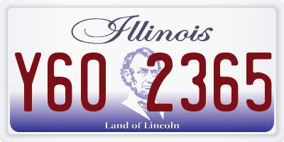 IL license plate Y602365