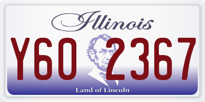 IL license plate Y602367