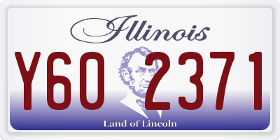 IL license plate Y602371