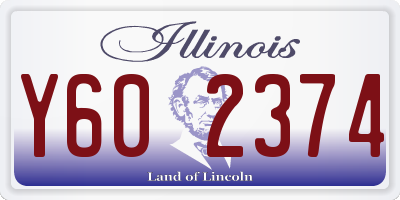IL license plate Y602374