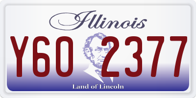 IL license plate Y602377