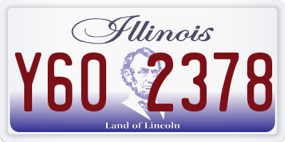 IL license plate Y602378