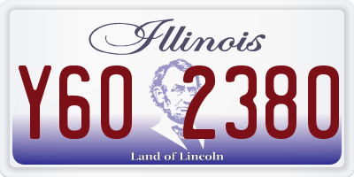 IL license plate Y602380