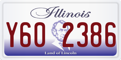 IL license plate Y602386