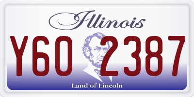 IL license plate Y602387