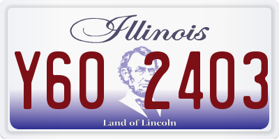 IL license plate Y602403