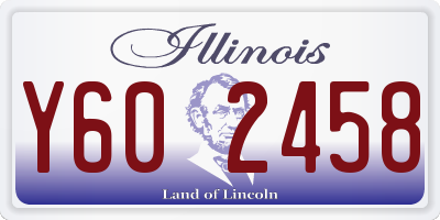 IL license plate Y602458