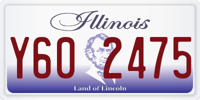 IL license plate Y602475