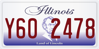 IL license plate Y602478