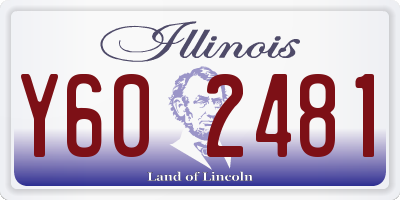 IL license plate Y602481