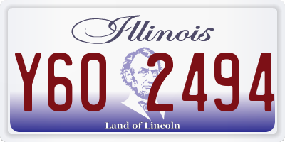IL license plate Y602494