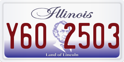 IL license plate Y602503
