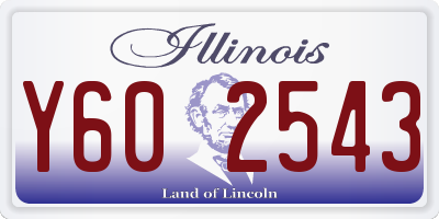 IL license plate Y602543