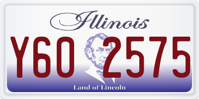 IL license plate Y602575