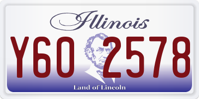 IL license plate Y602578