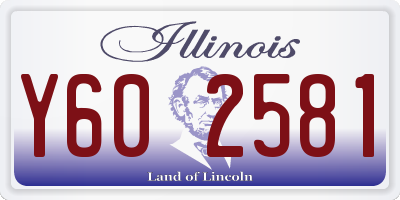 IL license plate Y602581